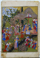 Frontispiece from an Manuscript of the Shahnamah of Firdawsi: Courtly Scene (right folio)