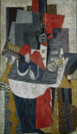 Guitar and Bottle of Marc on a Table
