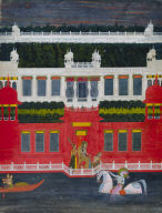 Krishna Receives a Flower Garland