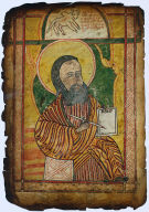 Single Leaf from a Gospel Book with a Portrait of St. Luke