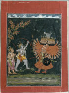 Rama and Laksmana Fighting Ravana