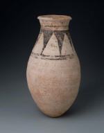 White jar with decorated neck