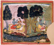 Krisna and Radha by a stream