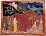 The Poet Approaches Radha under a Monsoon Sky