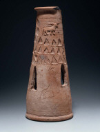 Cult stand with animal decoration