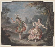 Dauberval and Mademoiselle Allard in the Pas de Deux, from the opera 'Silvie'