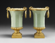 Pair of Vases with Ormolu Mounts