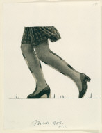 Notebook Page: Study for a Colossal Sculpture of a Woman's Legs, Walking, for Michigan Avenue, Chicago