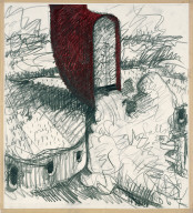 Base of a Colossal Drainpipe Monument, Toronto, with Waterfall