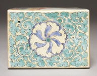 Pillow with Fan and Floral Decoration: Kakiemon Type