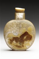 Snuff Bottle with Bat and Dog