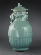 Lidded Funerary Urn (Lunghu Ping) with Dog and Dragon