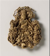 Finial (Shi) with a Bodhisattva (Pusa) and Attendants