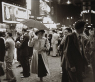 Woman with Umbrella, Times Square, New York City