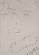 Visage au collier de perlés