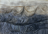 Spiral Motif in Black and White - The Wave