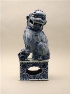 Fo Dog on Base (Buddhist Lion, One of a Pair)