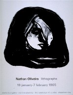 (Poster) Nathan Oliveira: Lithographs 19 january-7 february 1965, Stanford Art Gallery, Stanford University