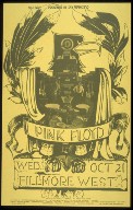 San Francisco Rock Poster: Bill Graham Presents, Pink Floyd, Fillmore West, 4/2-5/70