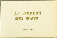 Four Pamphlets with Poems by Georges Hugnet, Paris 1941 by Georges Hugnet (Paris: Georges Hugnet, 1941). pamphlet 3 of 4.