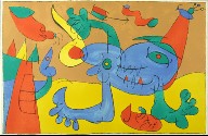 "Le massacre du roi de Pologne," plate V, between pgs. 40 and 41, in the book Ubu roi by Alfred Jarry (Paris: Tériade Éditeur, 1966)