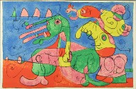 "Chez le Tsar," plate VIII, between pgs. 72 and 73, in the book Ubu roi by Alfred Jarry (Paris: Tériade Éditeur, 1966)