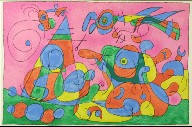 "Le trésor et la Mère Ubu," plate IX, between pgs. 84 and 85, in the book Ubu roi by Alfred Jarry (Paris: Tériade Éditeur, 1966)