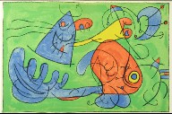 "Le sommeil du Père Ubu," plate XII, between pgs. 108 and 109, in the book Ubu roi by Alfred Jarry (Paris: Tériade Éditeur, 1966)