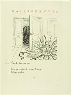 "liens," pg. 15, in the book Calligrammes by Guillaume Apollinaire (Paris: Librairie Gallimard, 1930)