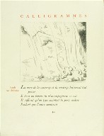 "lundi rue christine," pg. 42, in the book Calligrammes by Guillaume Apollinaire (Paris: Librairie Gallimard, 1930)