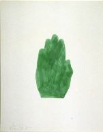 Untitled (green hand) from the book The Poet Assassinated by Guillaume Apollinaire, translated by Ron Padgett (New York: Tanglewood Press, Inc., 1968)