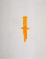Untitled (orange dagger) from the book The Poet Assassinated by Guillaume Apollinaire, translated by Ron Padgett (New York: Tanglewood Press, Inc., 1968)