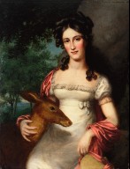 Miss Virginia Polk with Deer