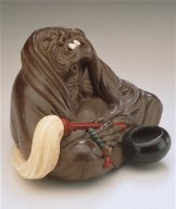 Daruma with Fly Whisk and Begging Bowl