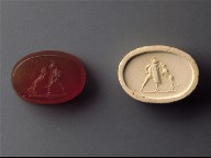 Intaglio of a venator fighting a lion