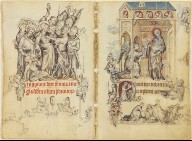 Folio from The Hours of Jeanne d'Évreux: Calendar Page for November (Gathering Acorns)