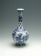 Bottle-Shaped Vase with High Flaring Foot