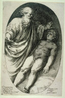 The Creation of Man, second in a series of four Old Testament Subjects, after the frescoes by Pordenone on the dome of Santa Maria di Campagna in Piacenza