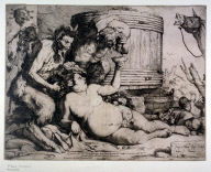 Drunken Silenus with Satyrs