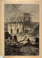 The East River Bridge - Demolition of Buildings for the New York Approach - p.920 Harper's Weekly 24 November 1877