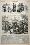 The College Regatta - On the Road to the Lake / Returning from the Lake - p.633 Harper's Weekly, 1 August 1874