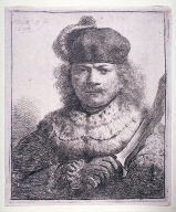 Self-Portrait with Raised Saber