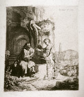 Christ and the Woman of Samaria Among Ruins