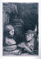 Man Drawing from a Cast