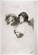 Three Heads of Women: One Asleep