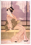 Furyu yusuzumi sanbijin (Three elegant women enjoying the evening cool)
