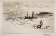 Launching the fishing smack, Brighton Beach