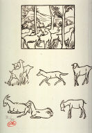 Boucs et chèvres dan les bois (Goats in the woods), illustration from an unknown, posthumous edition of Publius Vergilius Maro: Georgica (The Georgics of Virgil)