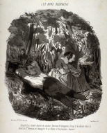 Quand il y a trente degrés de chaleur, heureux le bourgeois lorsqu'il va dormir dans la forêt de St Germain, en compagnie de sa femme et de plusieurs lézards! no. 27 from the series Les bons bourgeois