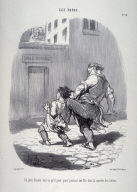 Un père faisant tout ce qu'il peut pour pousser son fils dans la carrière des lettres. no. 19 from the series Les papas